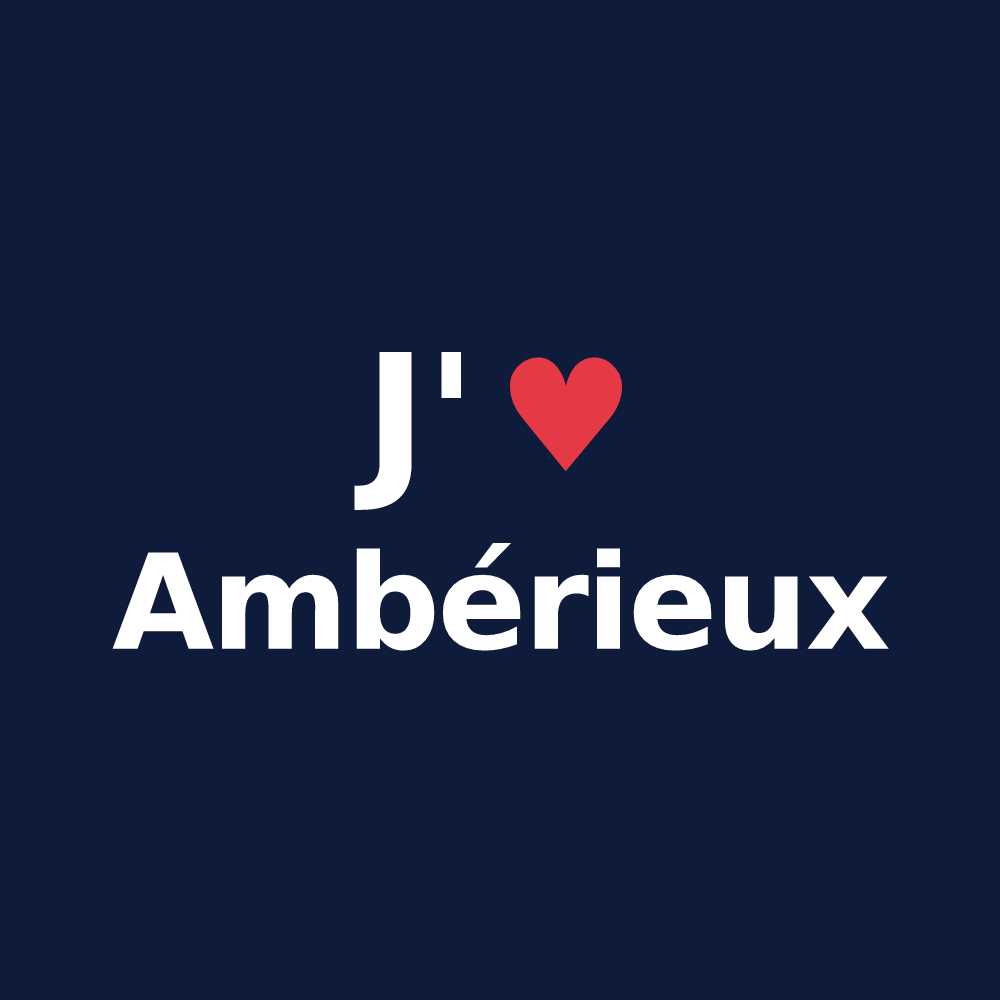 T-shirt personnalisé Ambérieux — design J'aime Ambérieux