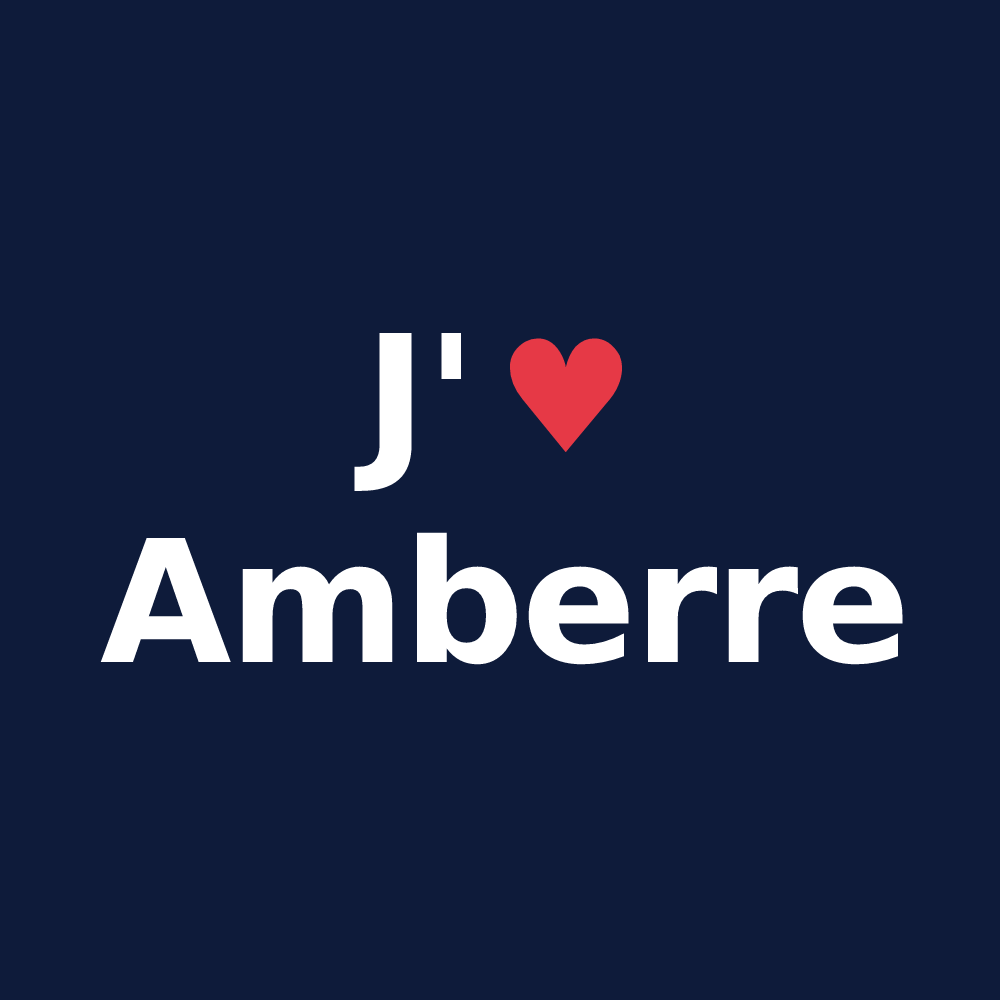 T-shirt personnalisé Amberre — design J'aime Amberre