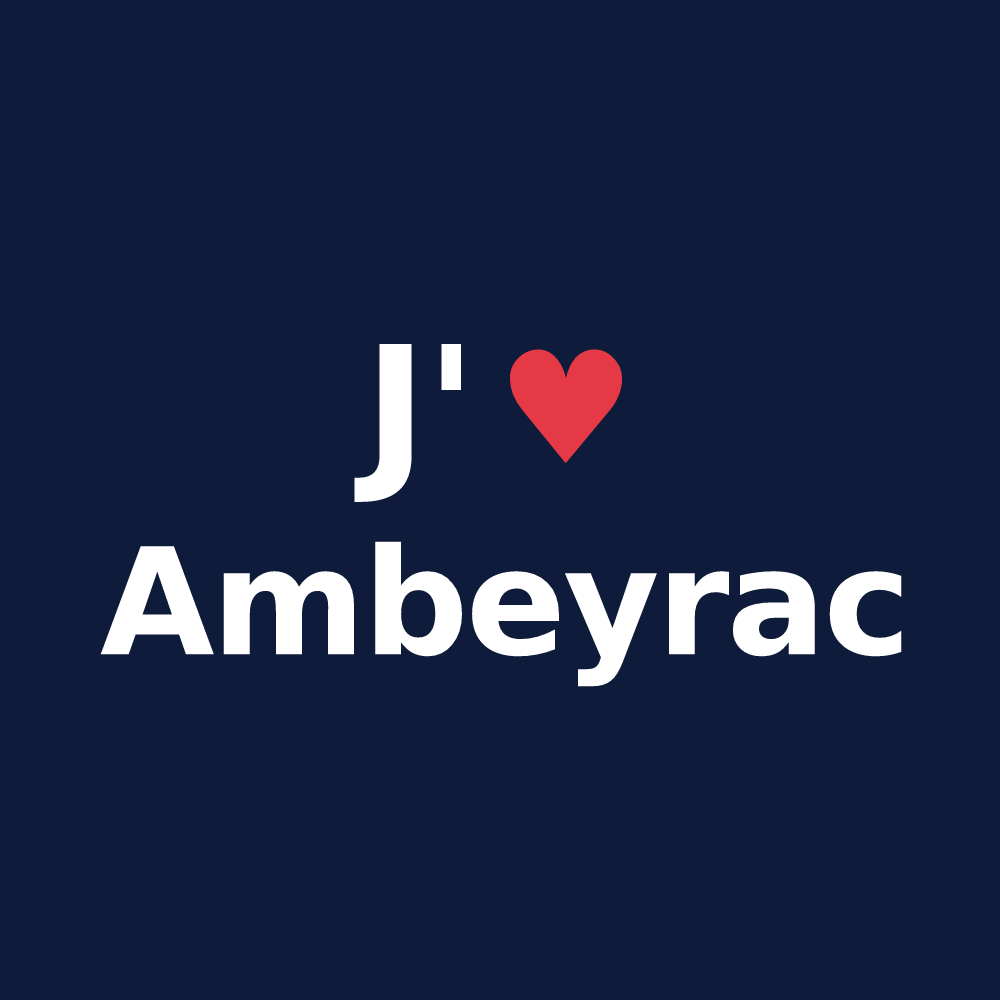 T-shirt personnalisé Ambeyrac — design J'aime Ambeyrac