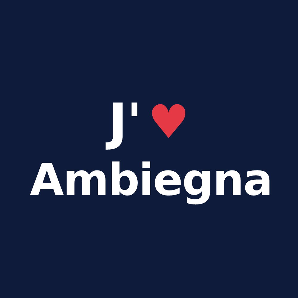 T-shirt personnalisé Ambiegna — design J'aime Ambiegna