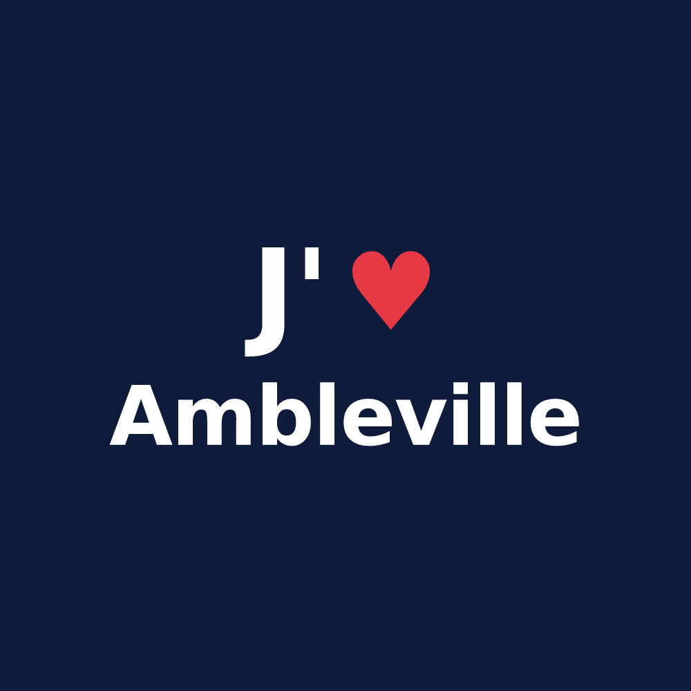 T-shirt personnalisé Ambleville — design J'aime Ambleville