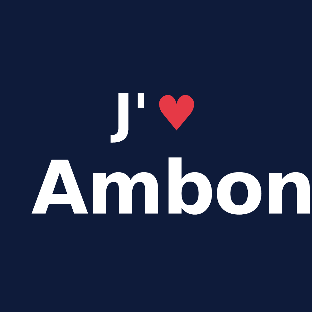 T-shirt personnalisé Ambon — design J'aime Ambon