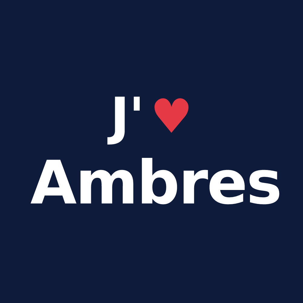 T-shirt personnalisé Ambres — design J'aime Ambres