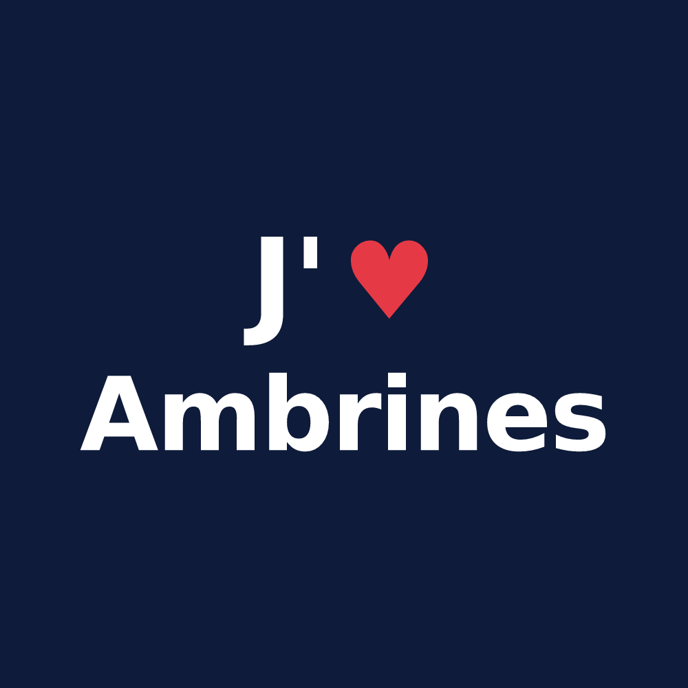 T-shirt personnalisé Ambrines — design J'aime Ambrines
