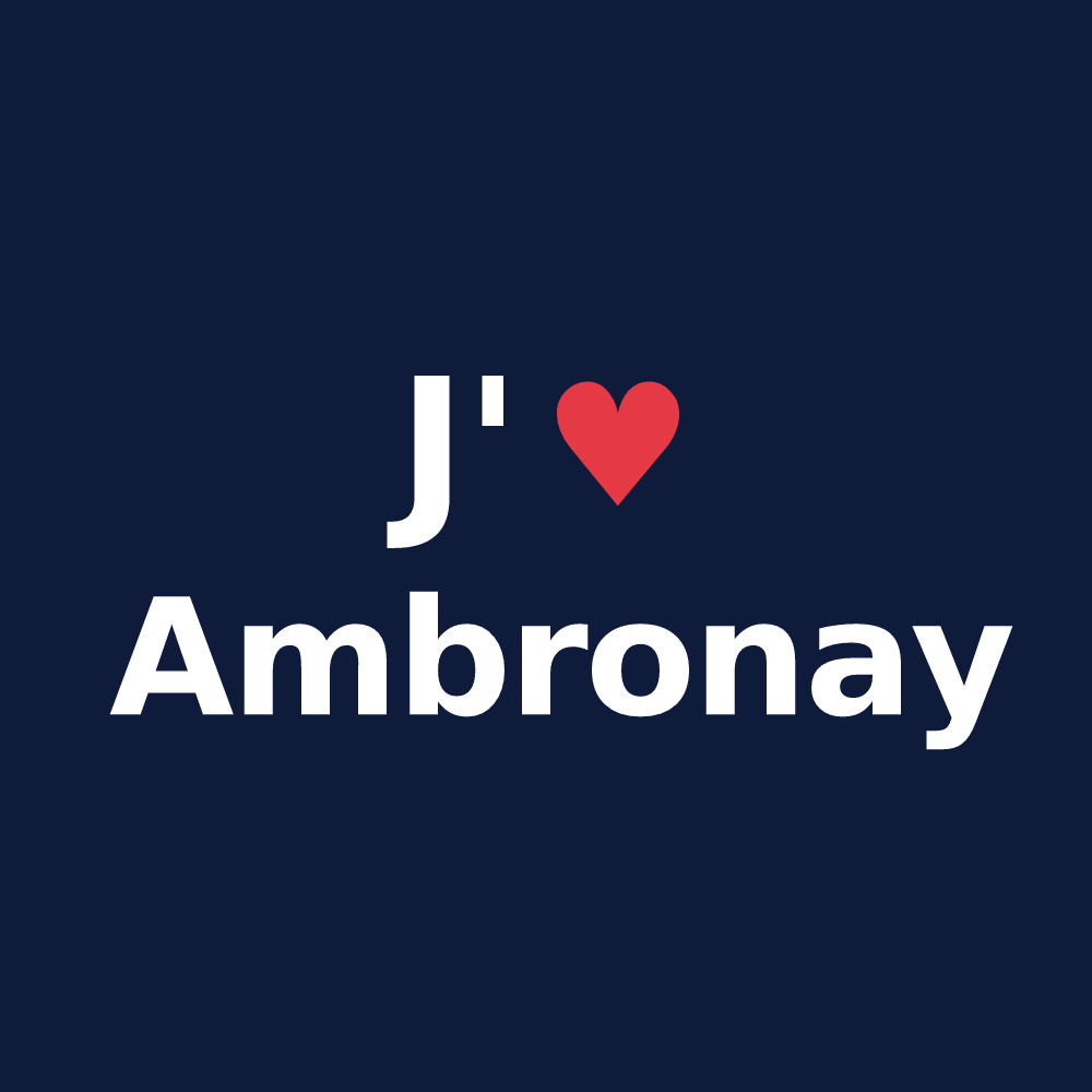 T-shirt personnalisé Ambronay — design J'aime Ambronay