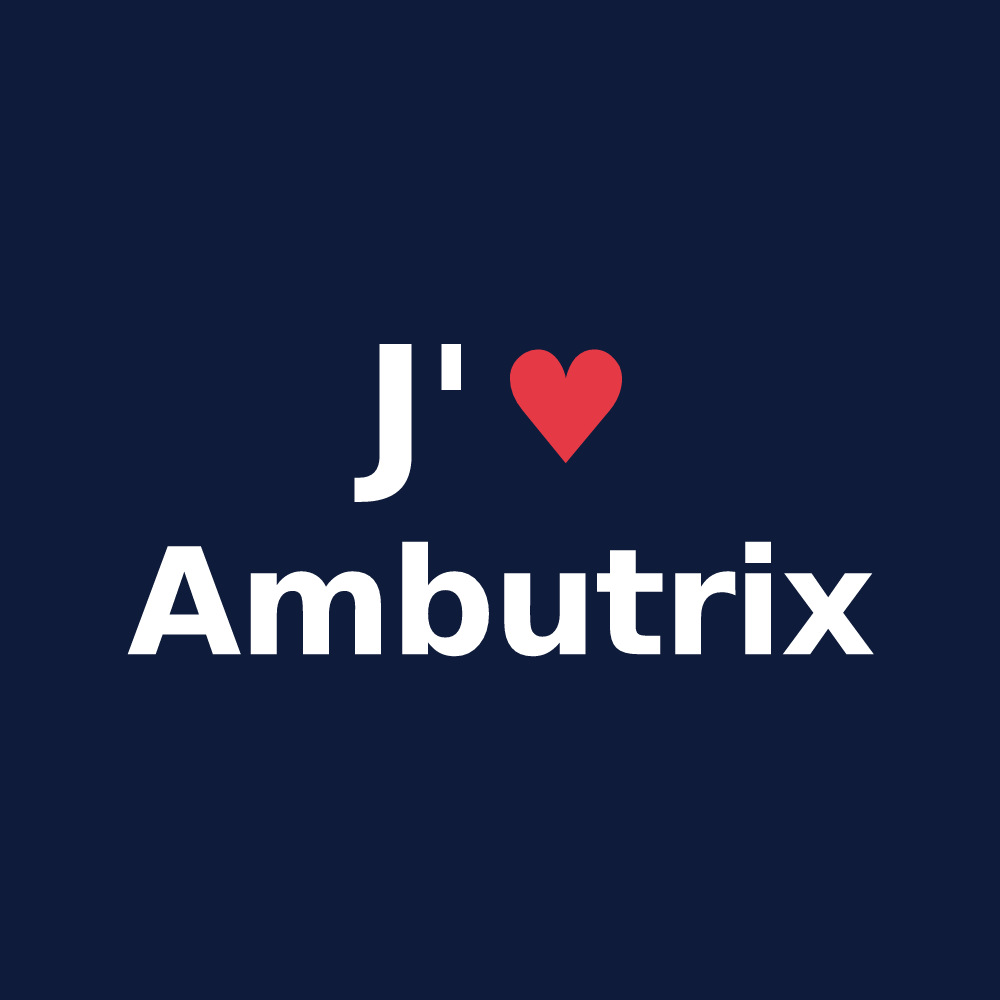 T-shirt personnalisé Ambutrix — design J'aime Ambutrix