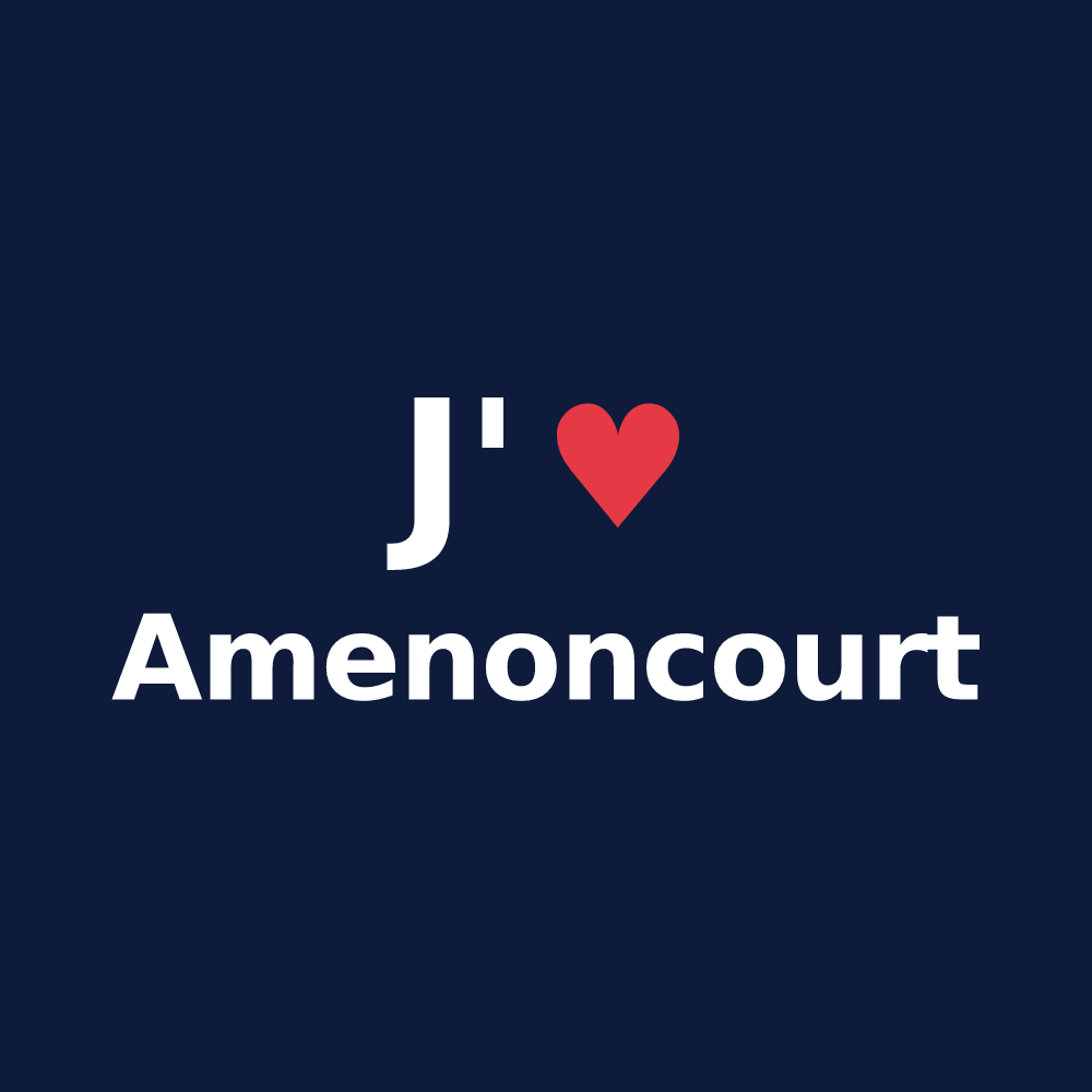 T-shirt personnalisé Amenoncourt — design J'aime Amenoncourt