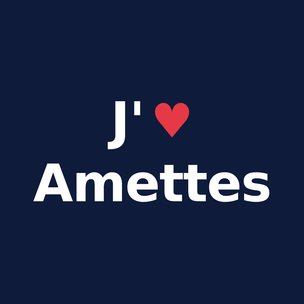 T-shirt personnalisé Amettes — design J'aime Amettes