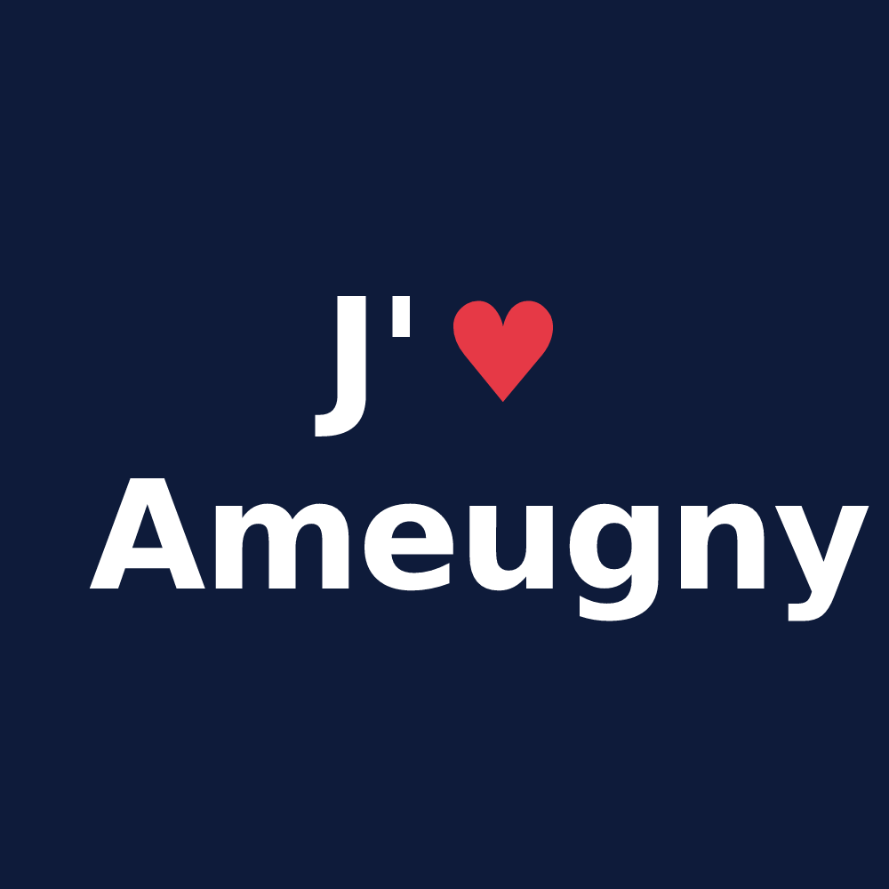 T-shirt personnalisé Ameugny — design J'aime Ameugny