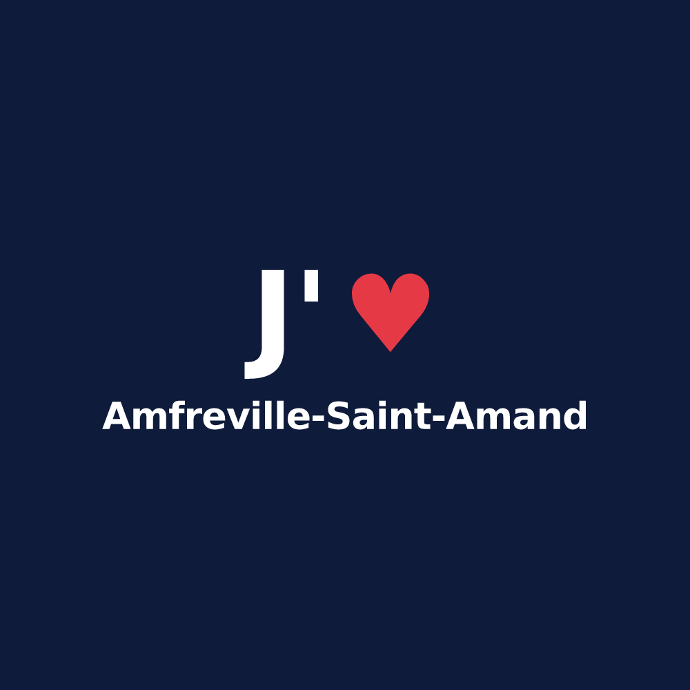 T-shirt personnalisé Amfreville-Saint-Amand — design J'aime Amfreville-Saint-Amand