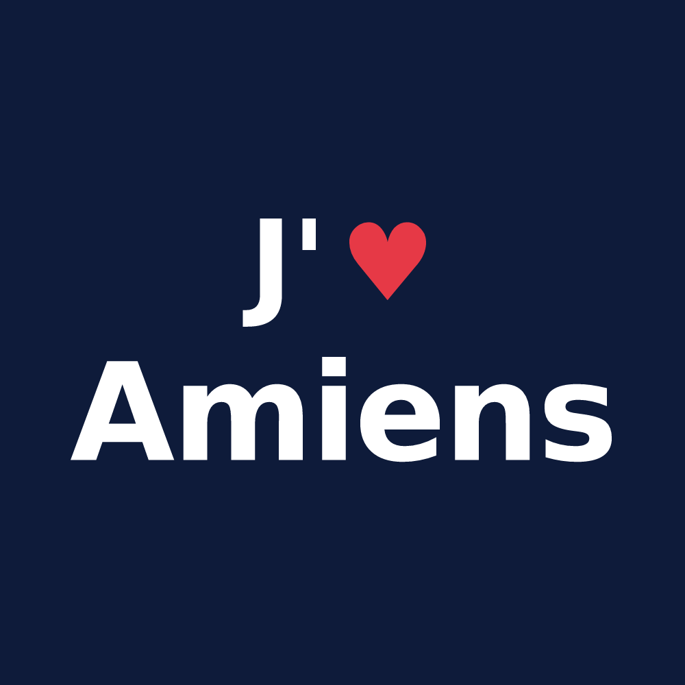 T-shirt personnalisé Amiens — design J'aime Amiens