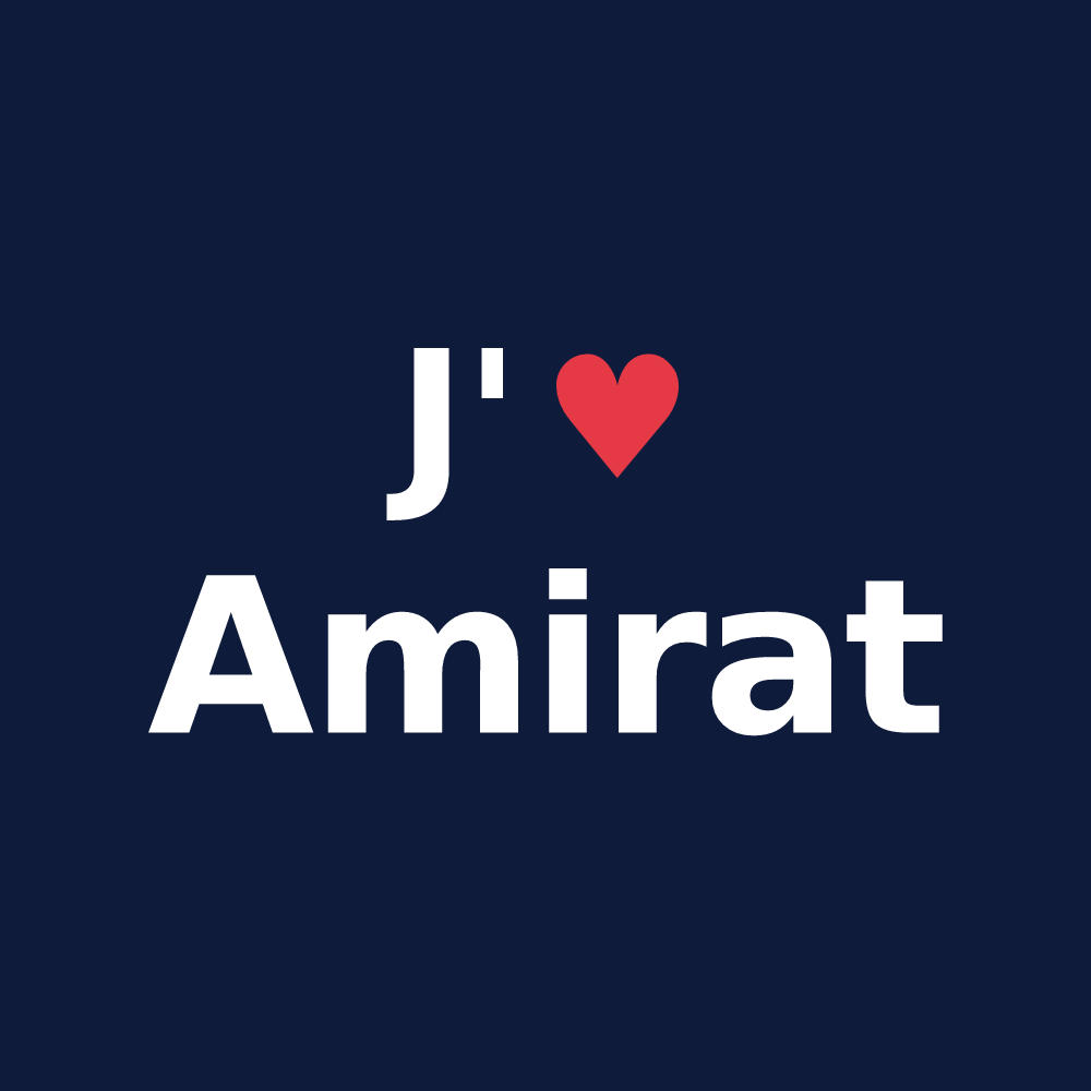 T-shirt personnalisé Amirat — design J'aime Amirat