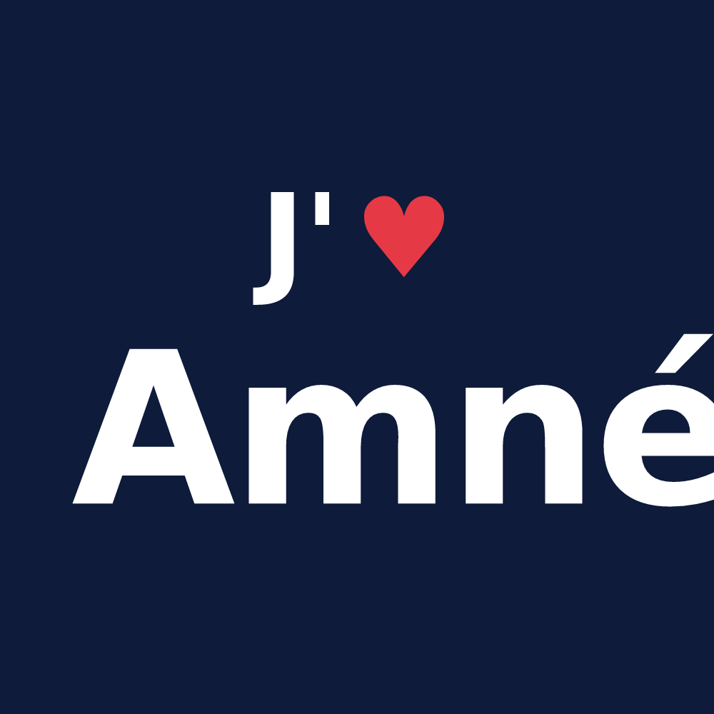 T-shirt personnalisé Amné — design J'aime Amné