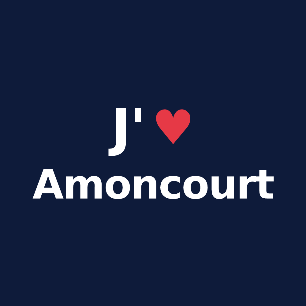 T-shirt personnalisé Amoncourt — design J'aime Amoncourt