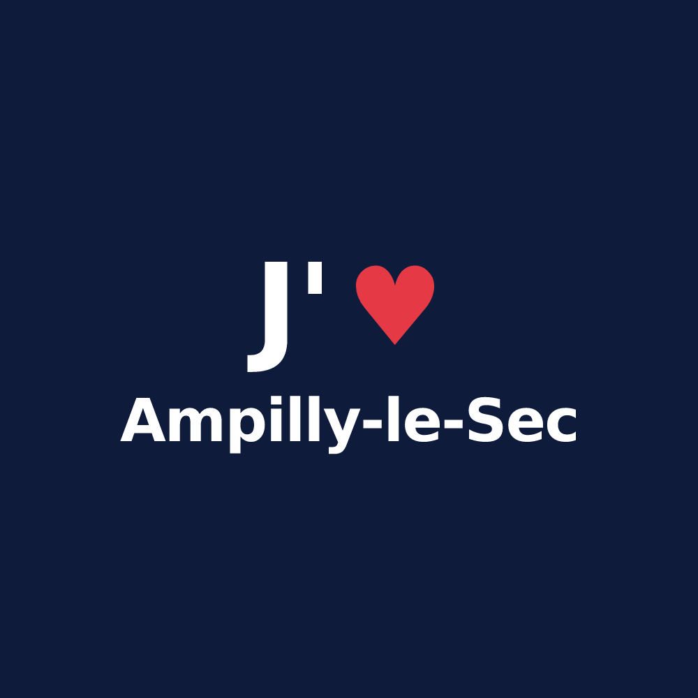 T-shirt personnalisé Ampilly-le-Sec — design J'aime Ampilly-le-Sec
