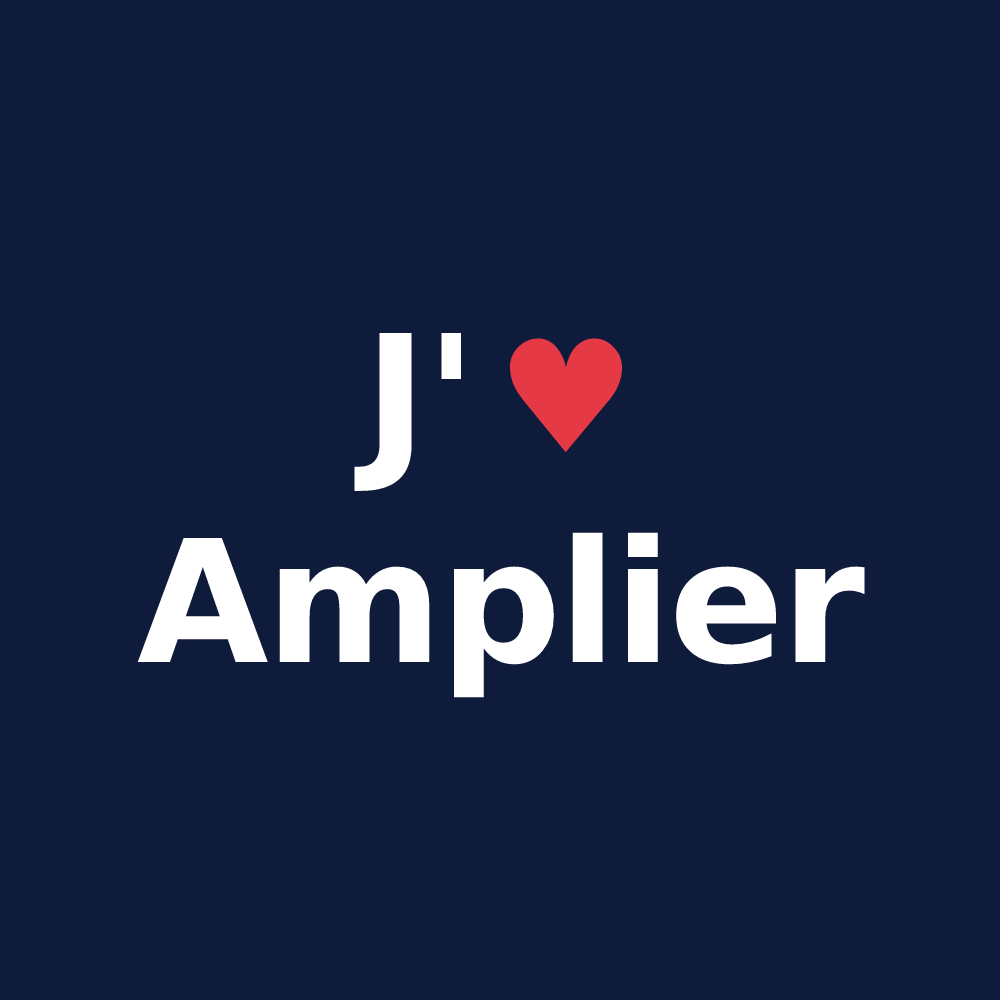 T-shirt personnalisé Amplier — design J'aime Amplier
