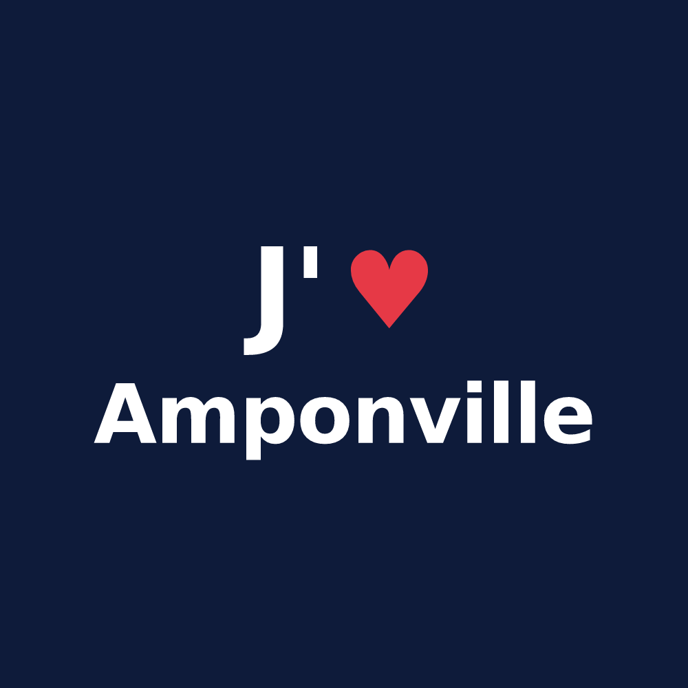 T-shirt personnalisé Amponville — design J'aime Amponville