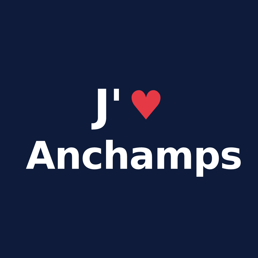 T-shirt personnalisé Anchamps — design J'aime Anchamps