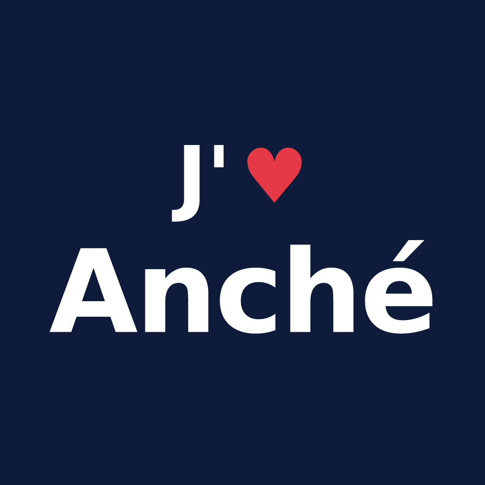 T-shirt personnalisé Anché — design J'aime Anché