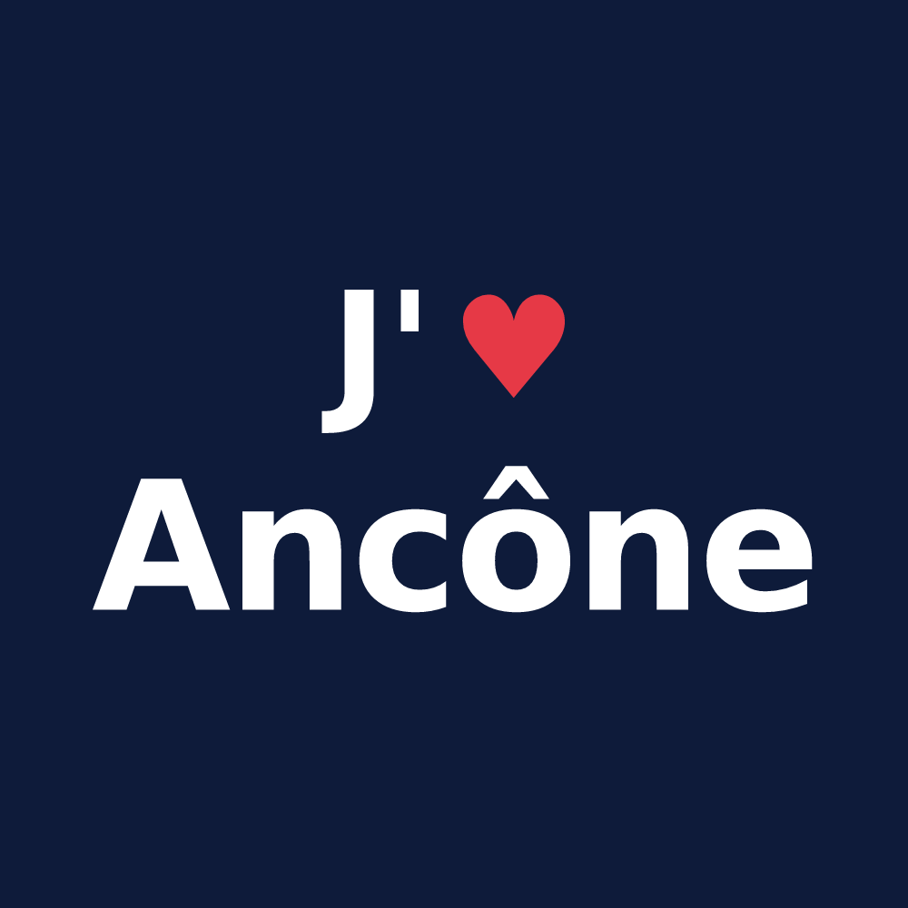 T-shirt personnalisé Ancône — design J'aime Ancône