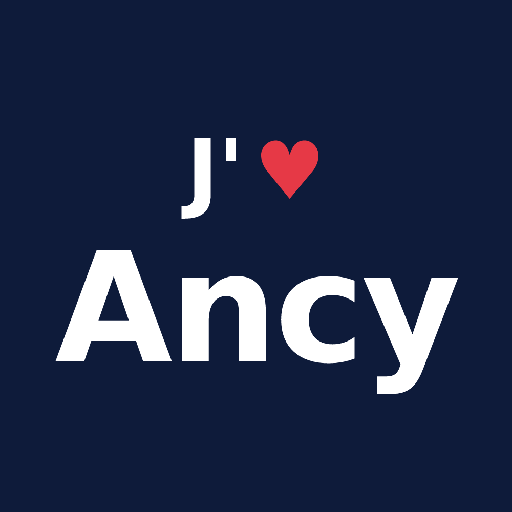 T-shirt personnalisé Ancy — design J'aime Ancy