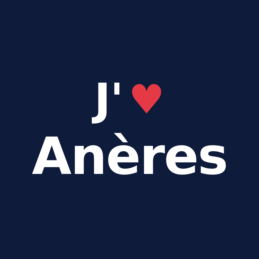 T-shirt personnalisé Anères — design J'aime Anères