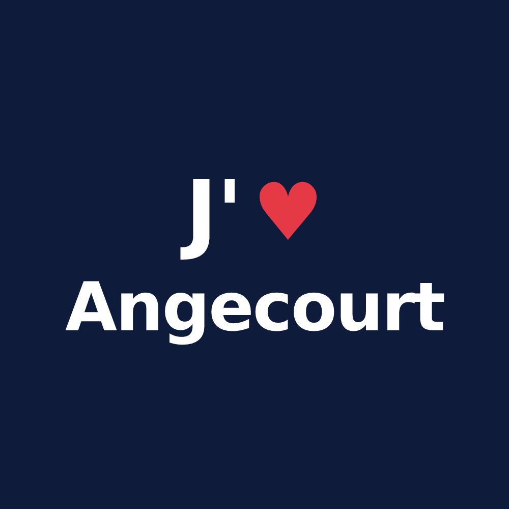T-shirt personnalisé Angecourt — design J'aime Angecourt