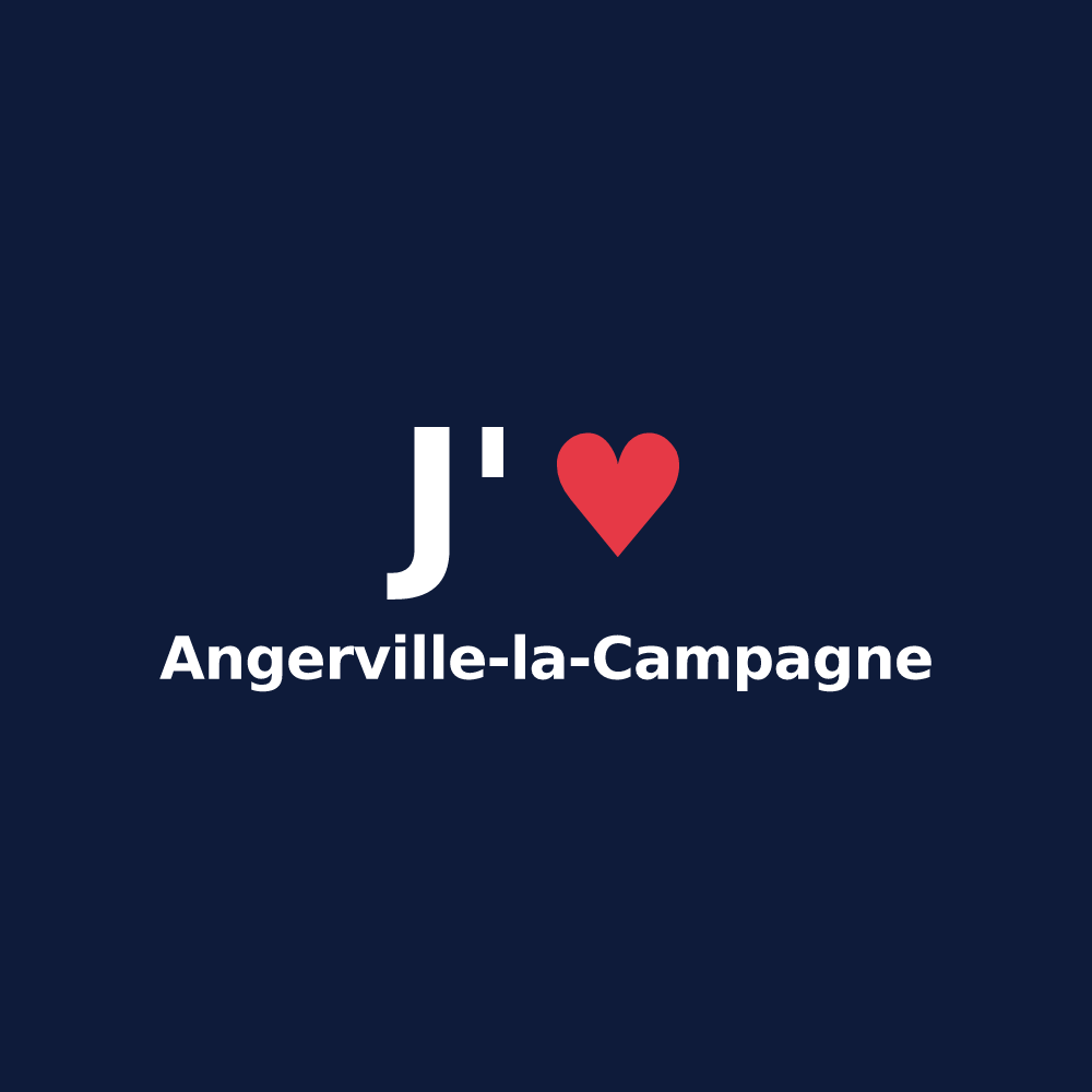 T-shirt personnalisé Angerville-la-Campagne — design J'aime Angerville-la-Campagne