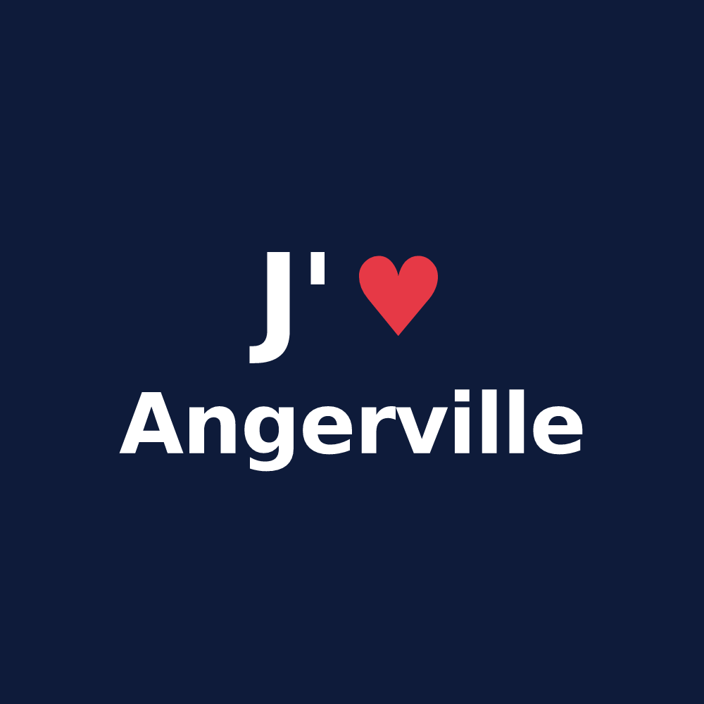 T-shirt personnalisé Angerville — design J'aime Angerville
