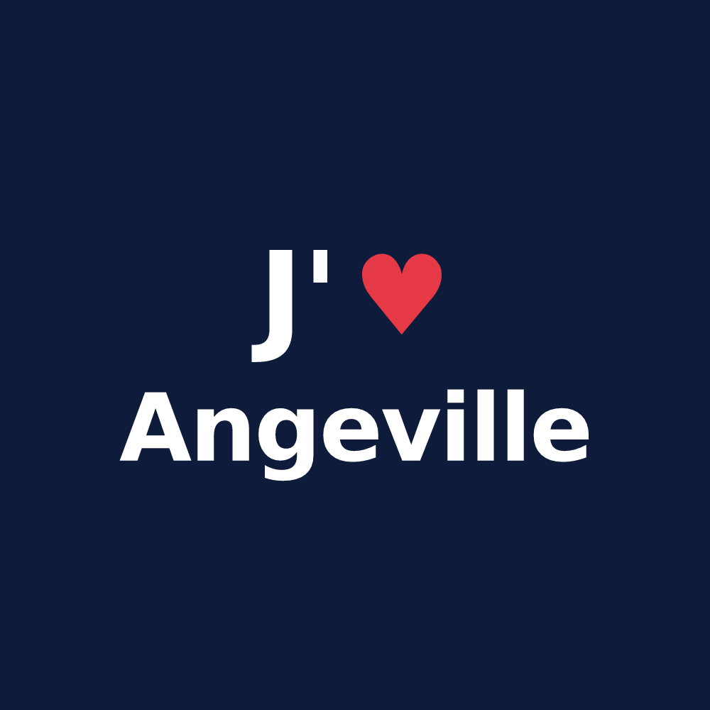 T-shirt personnalisé Angeville — design J'aime Angeville