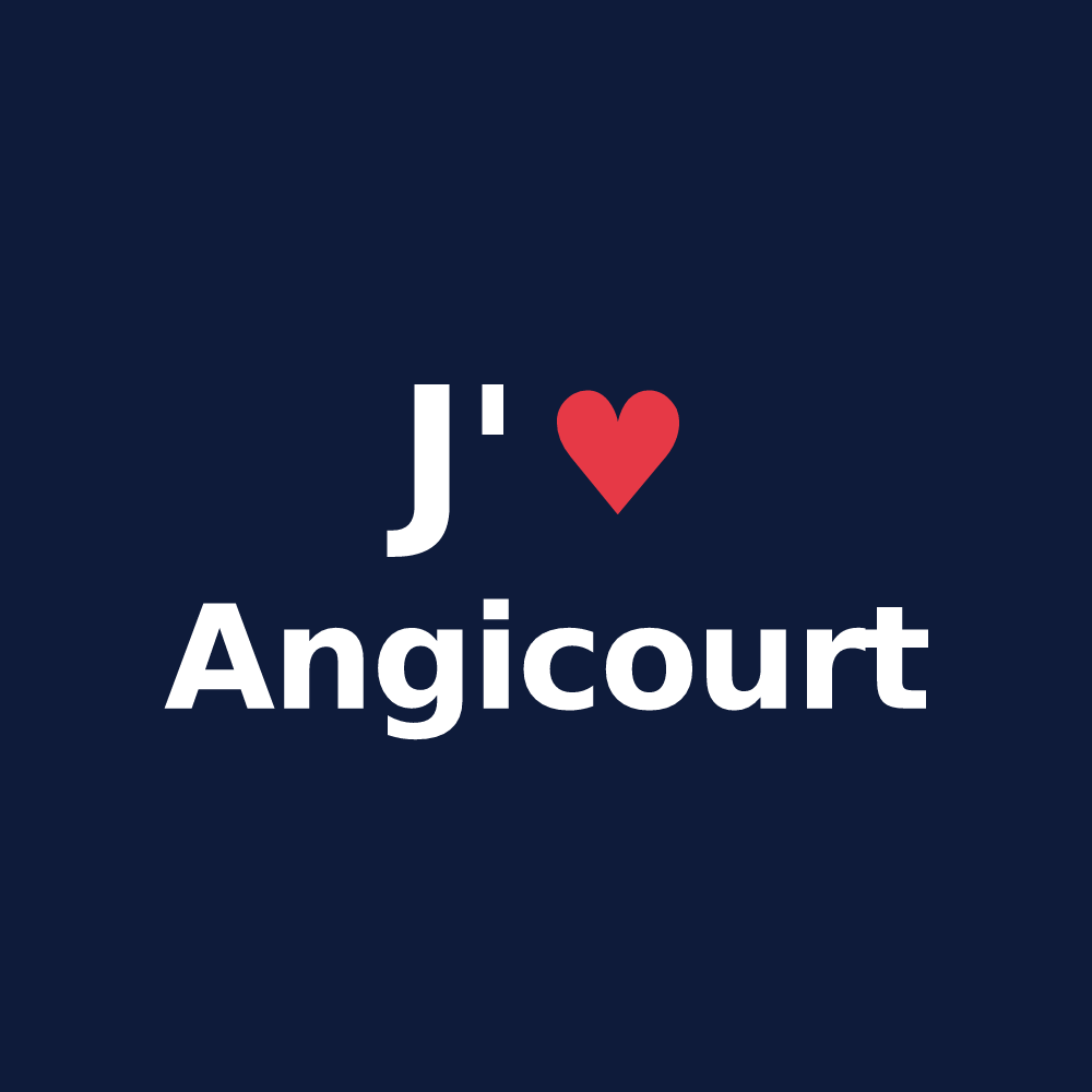T-shirt personnalisé Angicourt — design J'aime Angicourt