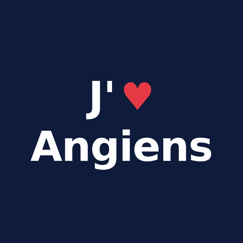 T-shirt personnalisé Angiens — design J'aime Angiens