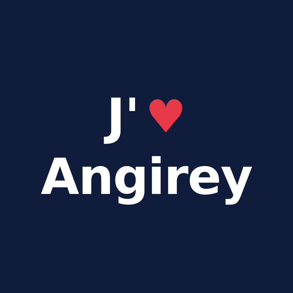 T-shirt personnalisé Angirey — design J'aime Angirey