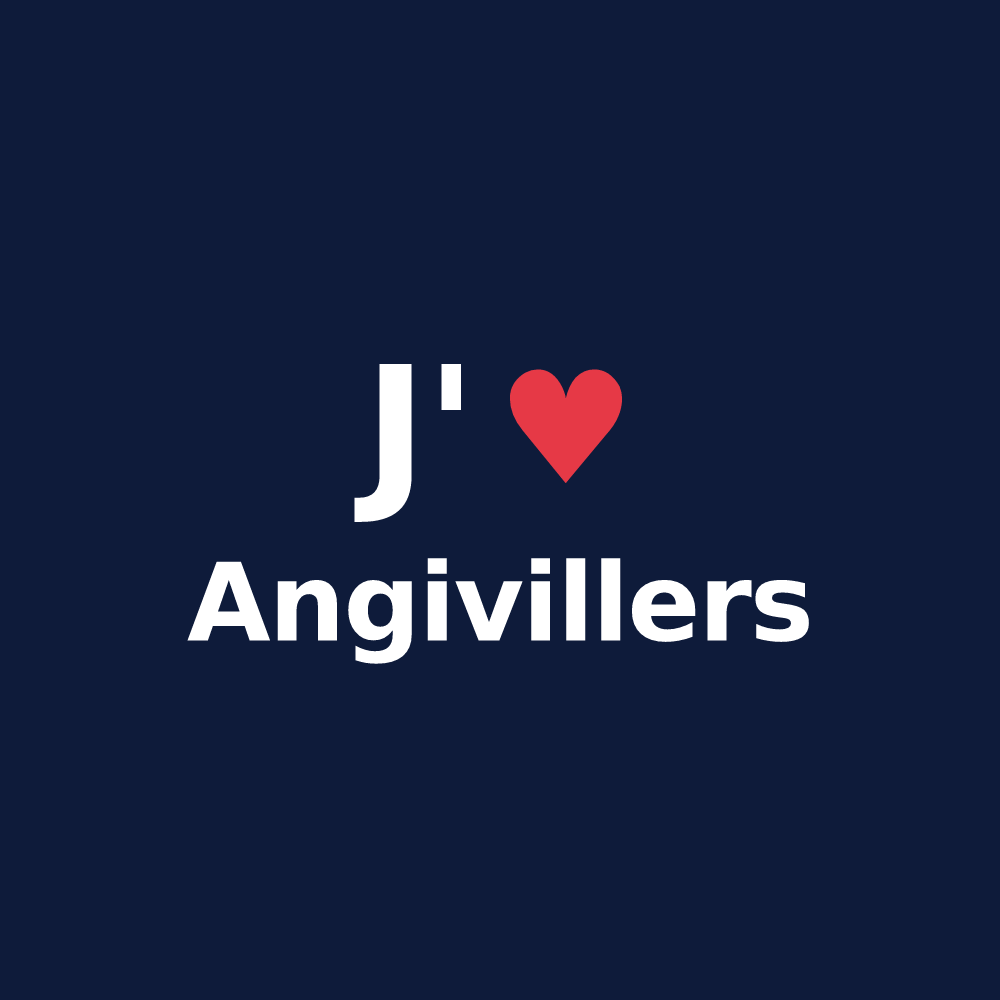 T-shirt personnalisé Angivillers — design J'aime Angivillers
