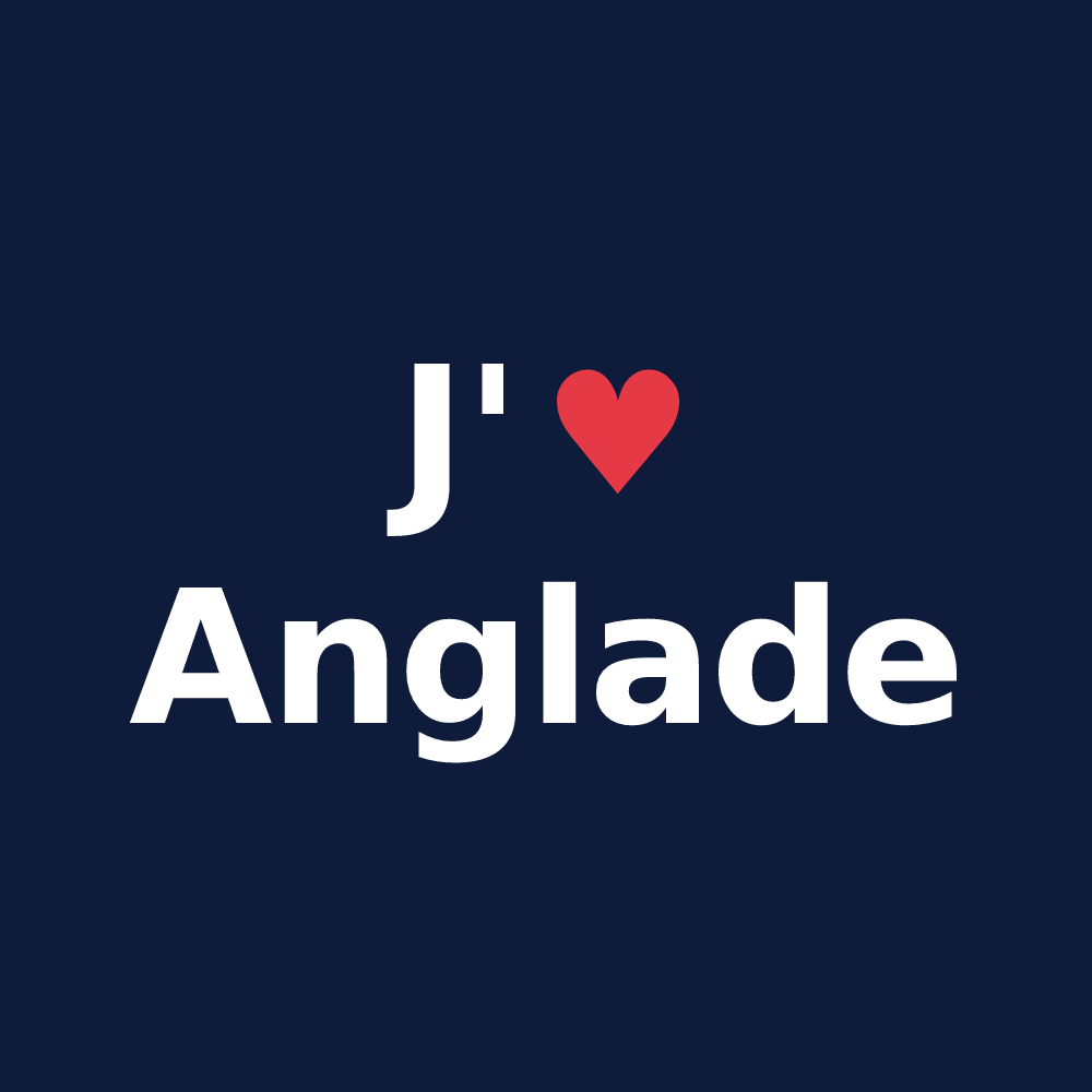 T-shirt personnalisé Anglade — design J'aime Anglade