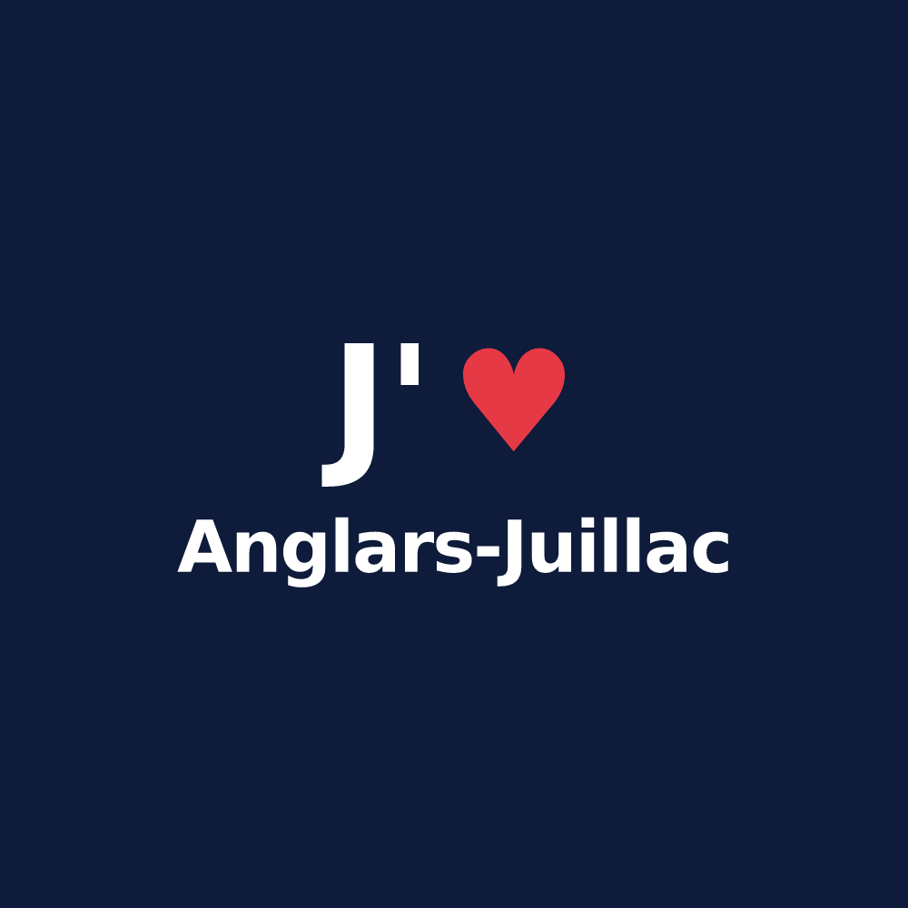 T-shirt personnalisé Anglars-Juillac — design J'aime Anglars-Juillac