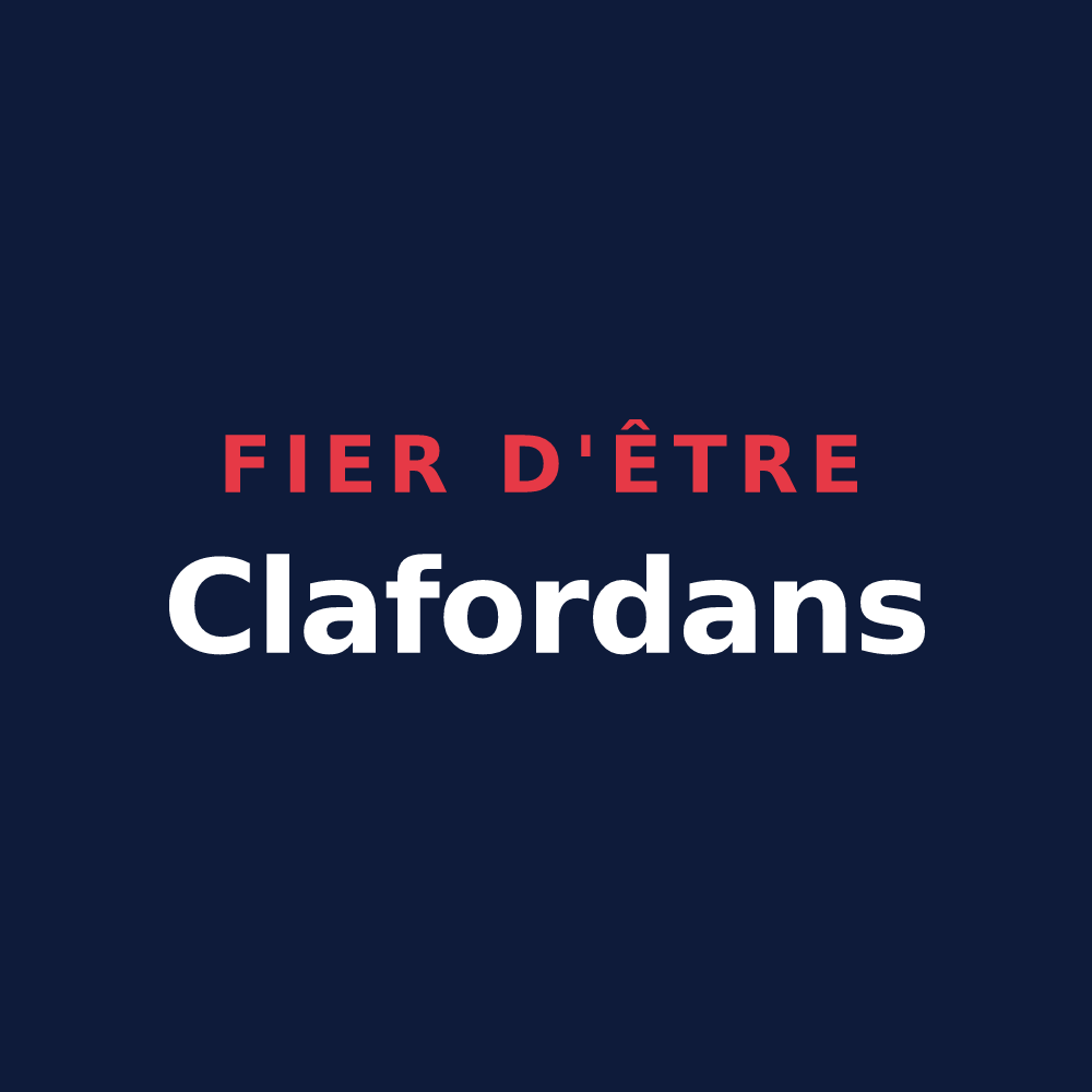 T-shirt « Fier d'être Clafordans » — design pour Anglefort