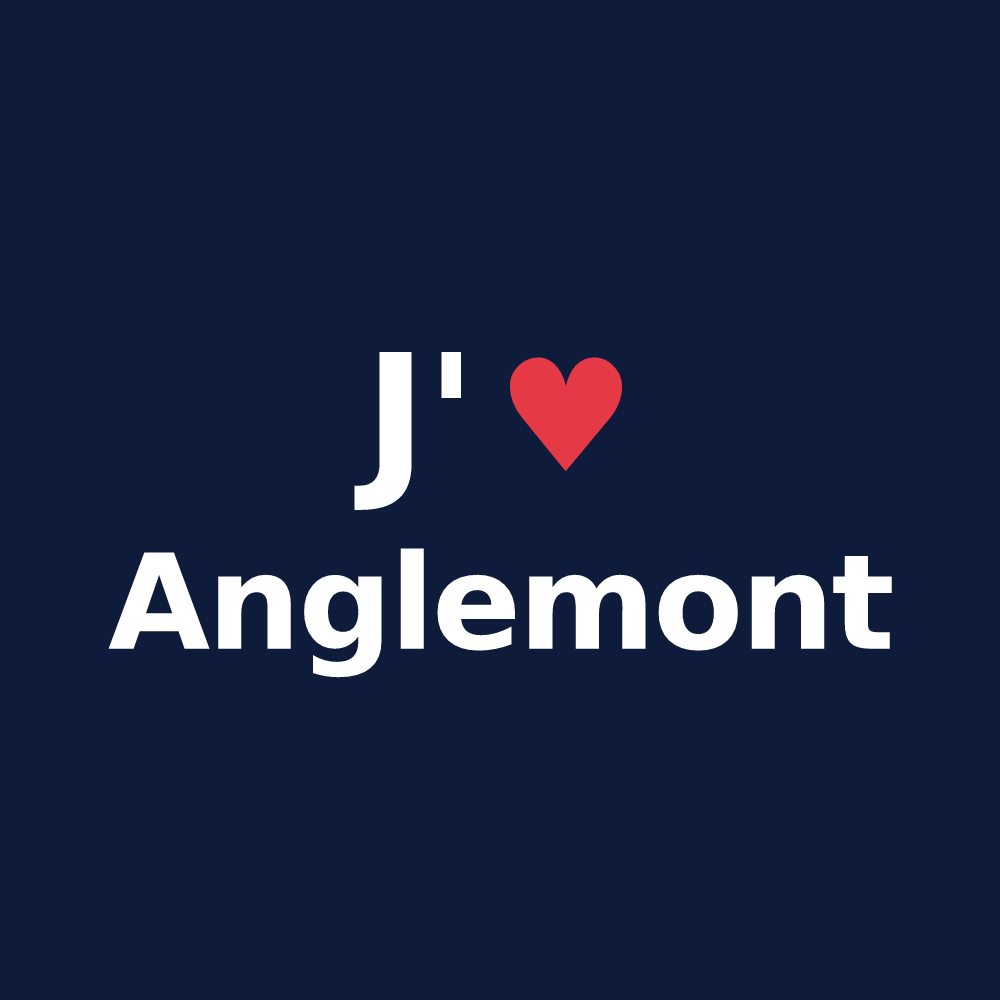 T-shirt personnalisé Anglemont — design J'aime Anglemont