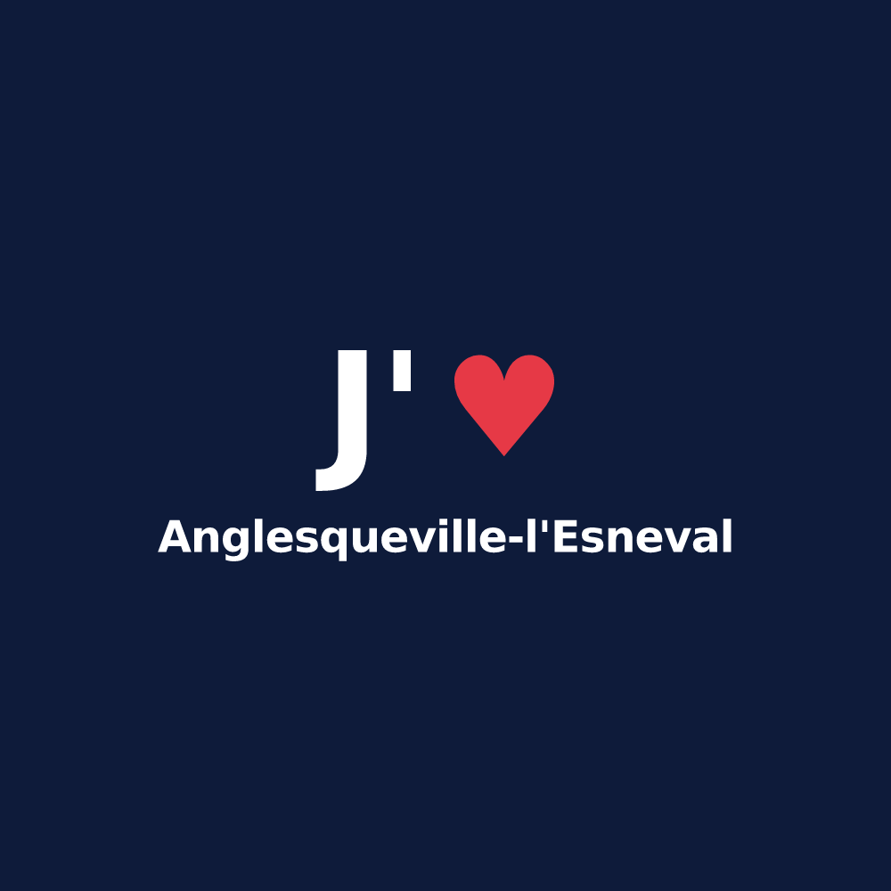 T-shirt personnalisé Anglesqueville-l'Esneval — design J'aime Anglesqueville-l'Esneval