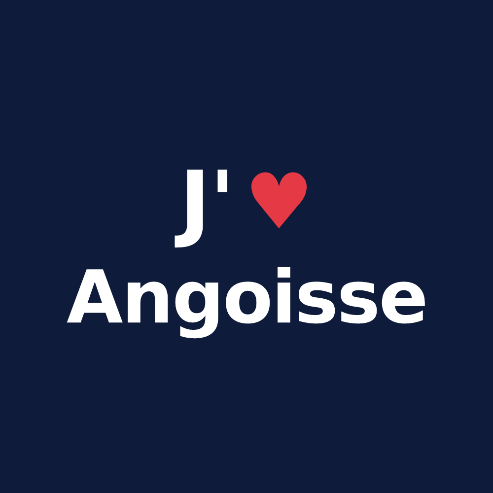 T-shirt personnalisé Angoisse — design J'aime Angoisse