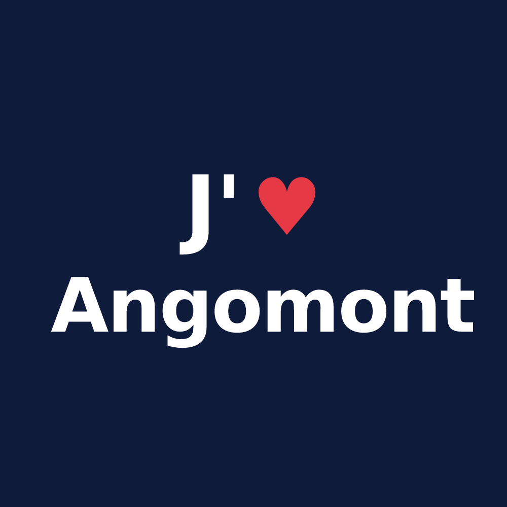 T-shirt personnalisé Angomont — design J'aime Angomont