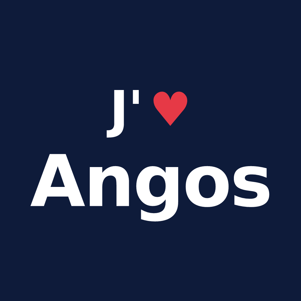 T-shirt personnalisé Angos — design J'aime Angos