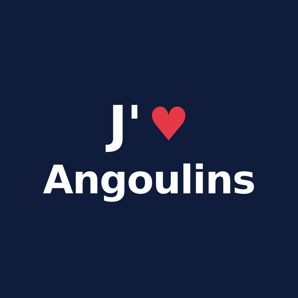 T-shirt personnalisé Angoulins — design J'aime Angoulins