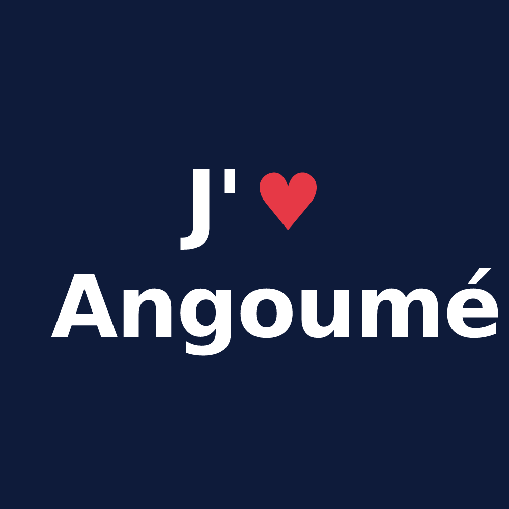 T-shirt personnalisé Angoumé — design J'aime Angoumé