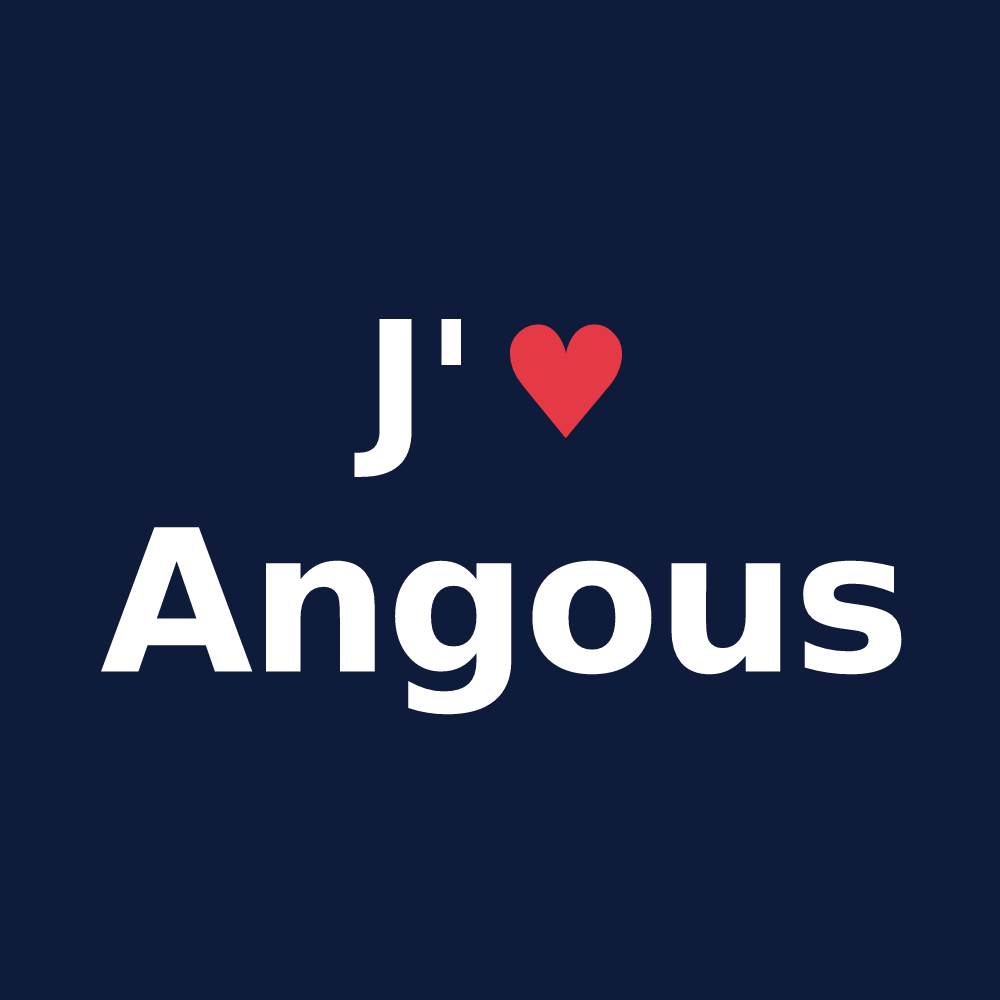T-shirt personnalisé Angous — design J'aime Angous