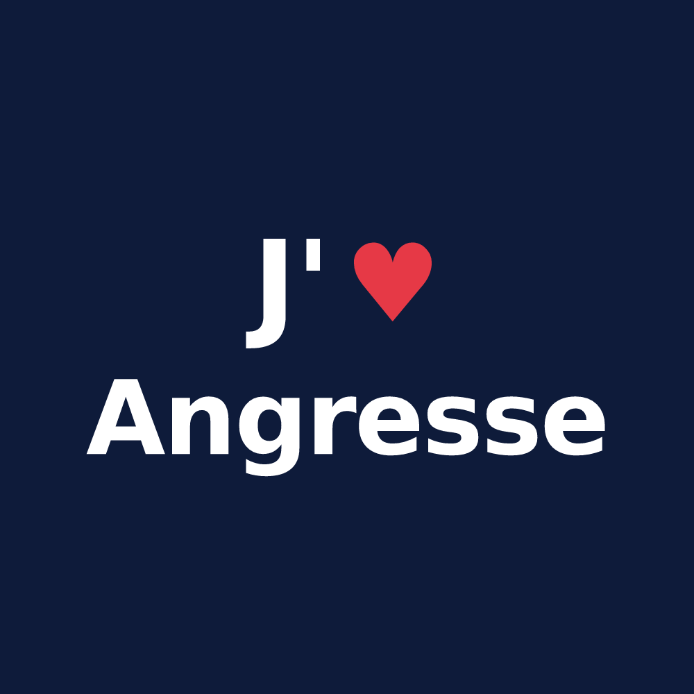 T-shirt personnalisé Angresse — design J'aime Angresse
