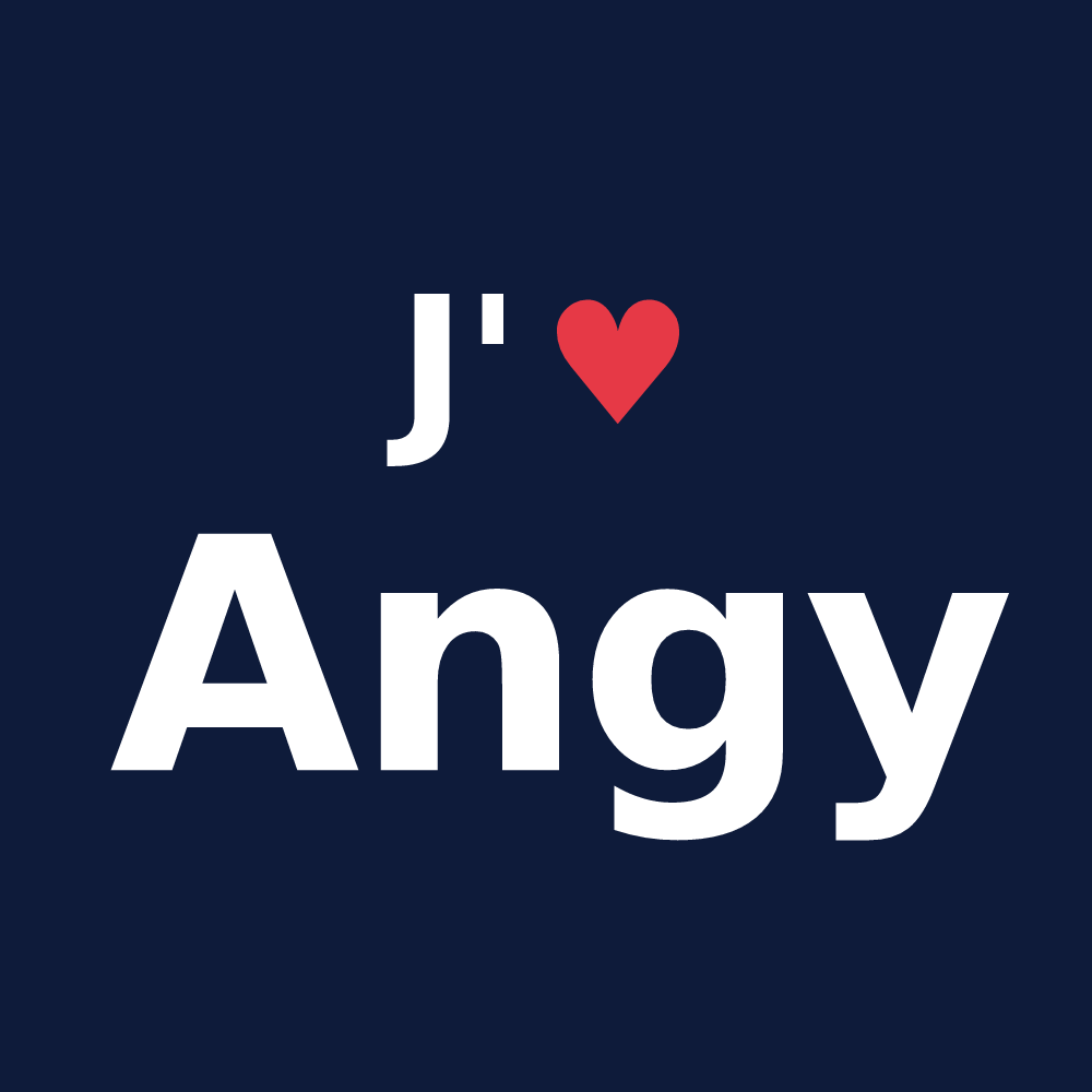 T-shirt personnalisé Angy — design J'aime Angy