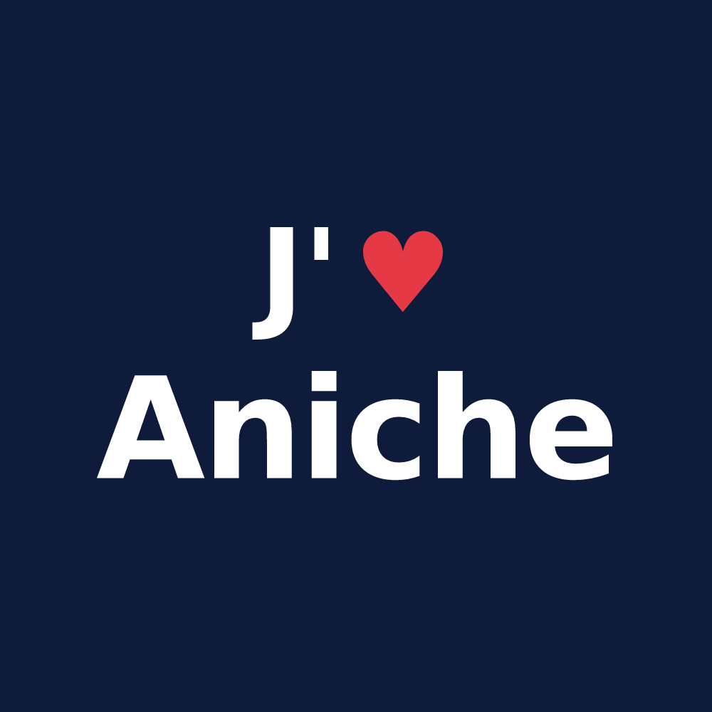 T-shirt personnalisé Aniche — design J'aime Aniche