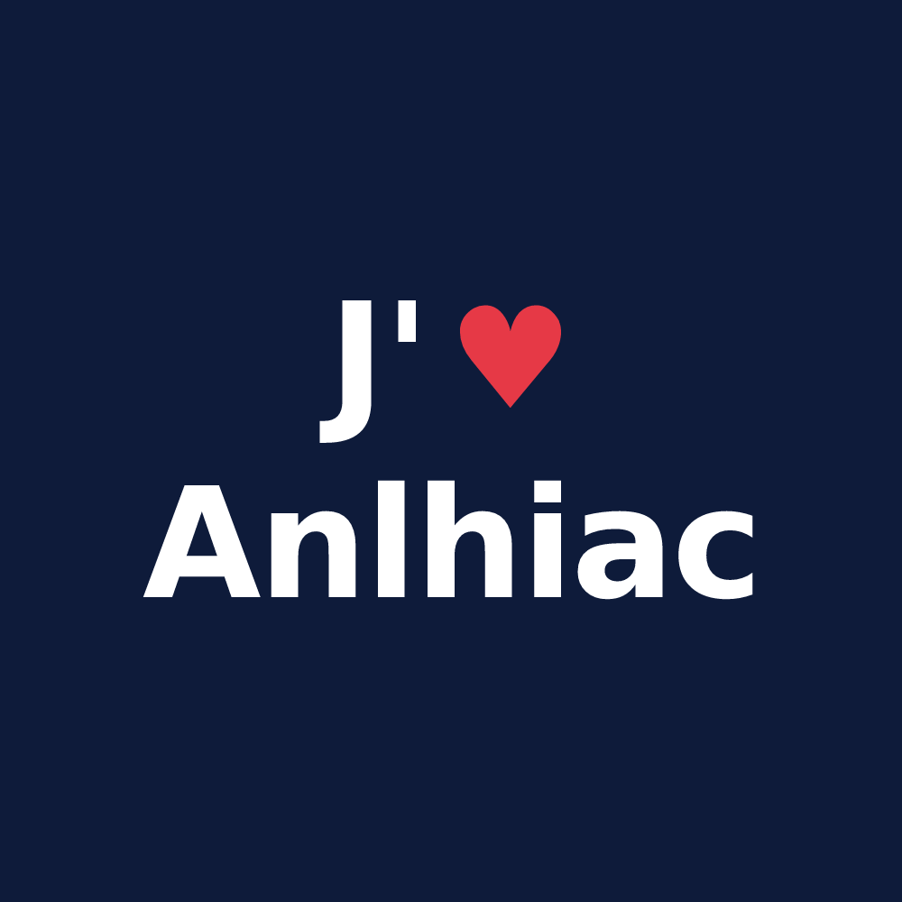 T-shirt personnalisé Anlhiac — design J'aime Anlhiac