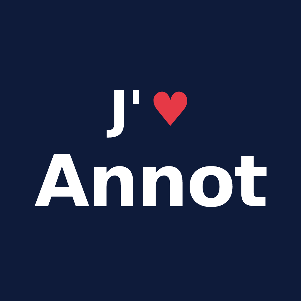 T-shirt personnalisé Annot — design J'aime Annot